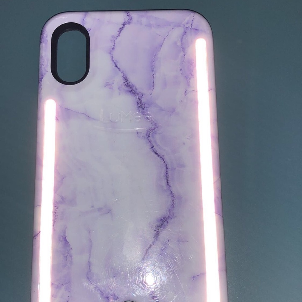 IPHONE X Lumee DUO purple marble